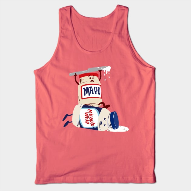 Mayo vs Whip Tank Top by schowder